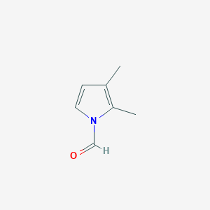 molecular formula C7H9NO B048207 1H-Pyrrole-1-carboxaldehyde, 2,3-dimethyl- CAS No. 124647-55-8