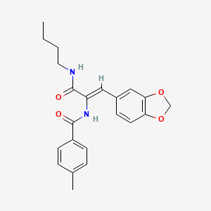molecular formula C22H24N2O4 B4820707 N-[(Z)-1-(1,3-benzodioxol-5-yl)-3-(butylamino)-3-oxoprop-1-en-2-yl]-4-methylbenzamide 