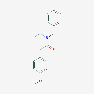 molecular formula C19H23NO2 B482073 N-benzyl-2-(4-methoxyphenyl)-N-propan-2-ylacetamide CAS No. 349093-60-3