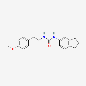 molecular formula C19H22N2O2 B4820742 N-(2,3-DIHYDRO-1H-INDEN-5-YL)-N'-(4-METHOXYPHENETHYL)UREA 