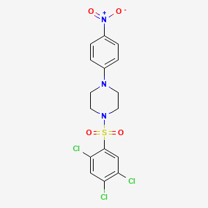 molecular formula C16H14Cl3N3O4S B4820868 1-(4-nitrophenyl)-4-[(2,4,5-trichlorophenyl)sulfonyl]piperazine 