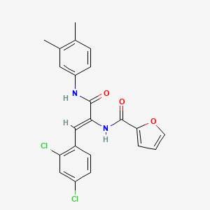 molecular formula C22H18Cl2N2O3 B4821017 N-[(Z)-1-(2,4-dichlorophenyl)-3-(3,4-dimethylanilino)-3-oxoprop-1-en-2-yl]furan-2-carboxamide 