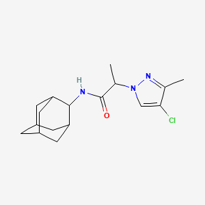 molecular formula C17H24ClN3O B4821087 N-(2-ADAMANTYL)-2-(4-CHLORO-3-METHYL-1H-PYRAZOL-1-YL)PROPANAMIDE 