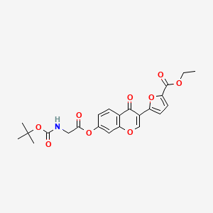 molecular formula C23H23NO9 B4821121 ethyl 5-(7-{[N-(tert-butoxycarbonyl)glycyl]oxy}-4-oxo-4H-chromen-3-yl)furan-2-carboxylate 