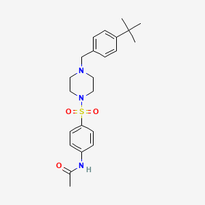 molecular formula C23H31N3O3S B4821133 N-[4-({4-[(4-TERT-BUTYLPHENYL)METHYL]PIPERAZIN-1-YL}SULFONYL)PHENYL]ACETAMIDE 