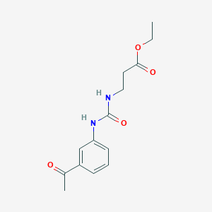 molecular formula C14H18N2O4 B4821297 ETHYL 3-{[(3-ACETYLANILINO)CARBONYL]AMINO}PROPANOATE 