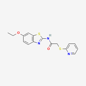 molecular formula C16H15N3O2S2 B4821402 N~1~-(6-ETHOXY-1,3-BENZOTHIAZOL-2-YL)-2-(2-PYRIDYLSULFANYL)ACETAMIDE 