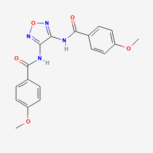 molecular formula C18H16N4O5 B4821408 N,N'-1,2,5-oxadiazole-3,4-diylbis(4-methoxybenzamide) 