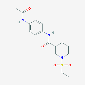 molecular formula C16H23N3O4S B4821423 N-[4-(acetylamino)phenyl]-1-(ethylsulfonyl)piperidine-3-carboxamide 
