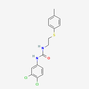 molecular formula C16H16Cl2N2OS B4821574 N-(3,4-DICHLOROPHENYL)-N'-{2-[(4-METHYLPHENYL)SULFANYL]ETHYL}UREA 