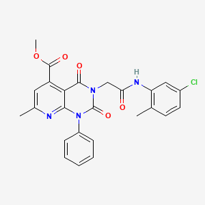 molecular formula C25H21ClN4O5 B4821590 METHYL 3-{[(5-CHLORO-2-METHYLPHENYL)CARBAMOYL]METHYL}-7-METHYL-2,4-DIOXO-1-PHENYL-1H,2H,3H,4H-PYRIDO[2,3-D]PYRIMIDINE-5-CARBOXYLATE 