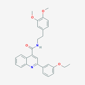 molecular formula C28H28N2O4 B4821593 N-[2-(3,4-dimethoxyphenyl)ethyl]-2-(3-ethoxyphenyl)-4-quinolinecarboxamide 