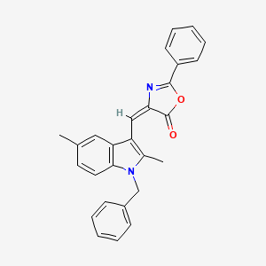 molecular formula C27H22N2O2 B4821759 (4E)-4-[(1-benzyl-2,5-dimethylindol-3-yl)methylidene]-2-phenyl-1,3-oxazol-5-one 