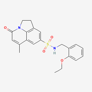 molecular formula C21H22N2O4S B4822022 N-(2-ethoxybenzyl)-6-methyl-4-oxo-1,2-dihydro-4H-pyrrolo[3,2,1-ij]quinoline-8-sulfonamide 