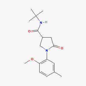 molecular formula C17H24N2O3 B4822149 N-tert-butyl-1-(2-methoxy-5-methylphenyl)-5-oxopyrrolidine-3-carboxamide 