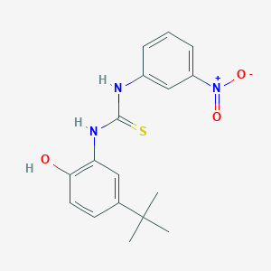 molecular formula C17H19N3O3S B4822154 N-(5-tert-butyl-2-hydroxyphenyl)-N'-(3-nitrophenyl)thiourea 