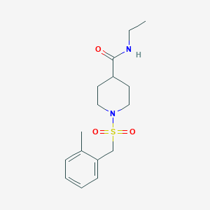 molecular formula C16H24N2O3S B4822166 N-ETHYL-1-[(2-METHYLPHENYL)METHANESULFONYL]PIPERIDINE-4-CARBOXAMIDE 