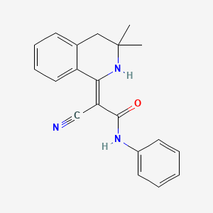 molecular formula C20H19N3O B4822192 2-cyano-2-(3,3-dimethyl-3,4-dihydro-1(2H)-isoquinolinylidene)-N-phenylacetamide 