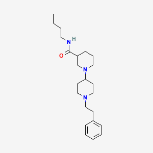 molecular formula C23H37N3O B4822799 N-butyl-1-[1-(2-phenylethyl)piperidin-4-yl]piperidine-3-carboxamide 