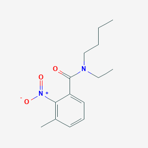 molecular formula C14H20N2O3 B4822892 N-butyl-N-ethyl-3-methyl-2-nitrobenzamide 