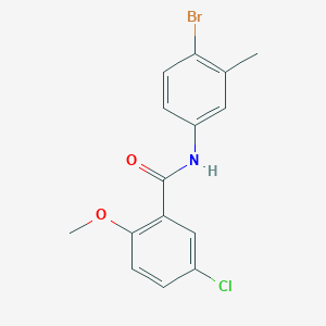 molecular formula C15H13BrClNO2 B4823031 N-(4-bromo-3-methylphenyl)-5-chloro-2-methoxybenzamide 