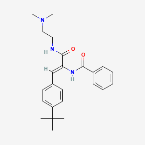 molecular formula C24H31N3O2 B4823047 N-[2-(4-tert-butylphenyl)-1-({[2-(dimethylamino)ethyl]amino}carbonyl)vinyl]benzamide 