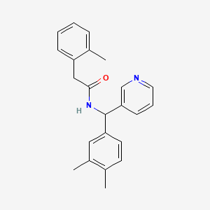 molecular formula C23H24N2O B4823062 N-[(3,4-dimethylphenyl)(pyridin-3-yl)methyl]-2-(2-methylphenyl)acetamide 