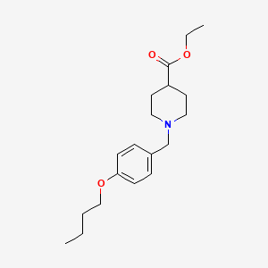 molecular formula C19H29NO3 B4823121 Ethyl 1-[(4-butoxyphenyl)methyl]piperidine-4-carboxylate 