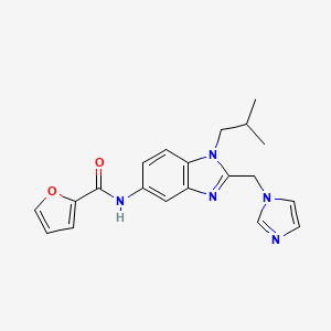 molecular formula C20H21N5O2 B4823128 N-[2-(1H-imidazol-1-ylmethyl)-1-isobutyl-1H-benzimidazol-5-yl]-2-furamide 
