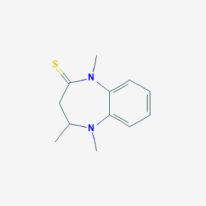 molecular formula C12H16N2S B048232 1,2,5-Trimethyl-2,3-dihydro-1,5-benzodiazepine-4-thione CAS No. 123229-21-0