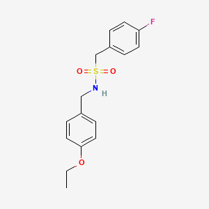 molecular formula C16H18FNO3S B4823205 N-[(4-ethoxyphenyl)methyl]-1-(4-fluorophenyl)methanesulfonamide 