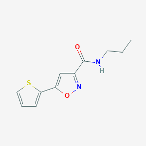 molecular formula C11H12N2O2S B4823269 N-propyl-5-(2-thienyl)-3-isoxazolecarboxamide 