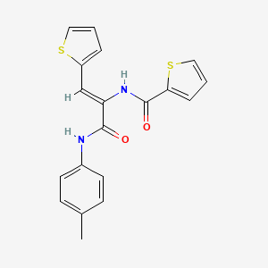 molecular formula C19H16N2O2S2 B4823277 N-[1-{[(4-methylphenyl)amino]carbonyl}-2-(2-thienyl)vinyl]-2-thiophenecarboxamide 