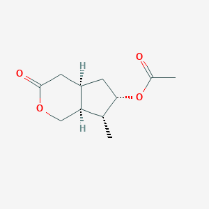 molecular formula C11H16O4 B048235 Isoboonein acetate CAS No. 99891-77-7