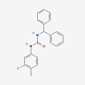 molecular formula C21H19FN2O B4823548 N-BENZHYDRYL-N'-(3-FLUORO-4-METHYLPHENYL)UREA 