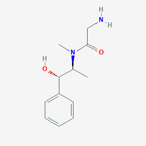 molecular formula C12H18N2O2 B048238 2-amino-N-[(1S,2S)-1-hydroxy-1-phenylpropan-2-yl]-N-methylacetamide CAS No. 170115-96-5