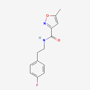 molecular formula C13H13FN2O2 B4823904 N-[2-(4-fluorophenyl)ethyl]-5-methyl-1,2-oxazole-3-carboxamide 