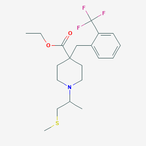 molecular formula C20H28F3NO2S B4824203 ethyl 1-[1-methyl-2-(methylthio)ethyl]-4-[2-(trifluoromethyl)benzyl]-4-piperidinecarboxylate 
