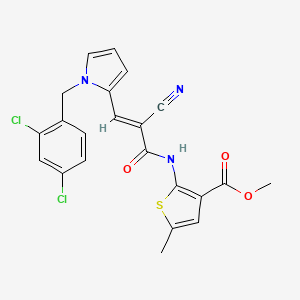 molecular formula C22H17Cl2N3O3S B4824235 methyl 2-({2-cyano-3-[1-(2,4-dichlorobenzyl)-1H-pyrrol-2-yl]acryloyl}amino)-5-methyl-3-thiophenecarboxylate 