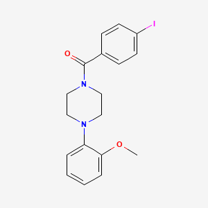 molecular formula C18H19IN2O2 B4824319 1-(4-iodobenzoyl)-4-(2-methoxyphenyl)piperazine 