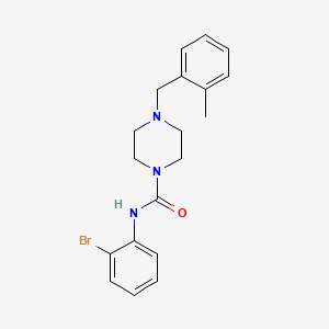 molecular formula C19H22BrN3O B4824390 N-(2-bromophenyl)-4-[(2-methylphenyl)methyl]piperazine-1-carboxamide 