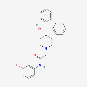 molecular formula C26H27FN2O2 B4824448 N-(3-fluorophenyl)-2-{4-[hydroxy(diphenyl)methyl]piperidin-1-yl}acetamide 