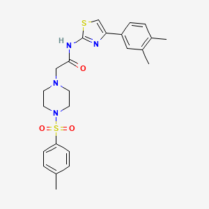 molecular formula C24H28N4O3S2 B4824500 N-[4-(3,4-dimethylphenyl)-1,3-thiazol-2-yl]-2-{4-[(4-methylphenyl)sulfonyl]-1-piperazinyl}acetamide 