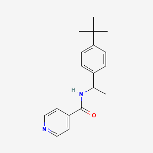 molecular formula C18H22N2O B4824615 N-[1-(4-tert-butylphenyl)ethyl]pyridine-4-carboxamide 