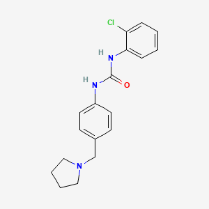 molecular formula C18H20ClN3O B4824627 N-(2-chlorophenyl)-N'-[4-(1-pyrrolidinylmethyl)phenyl]urea 