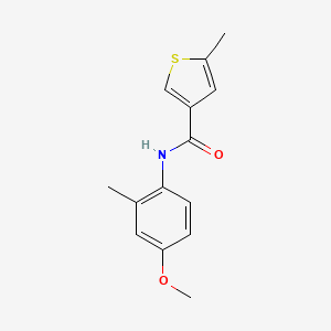 molecular formula C14H15NO2S B4824677 N-(4-methoxy-2-methylphenyl)-5-methylthiophene-3-carboxamide 
