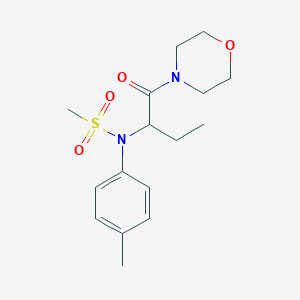 molecular formula C16H24N2O4S B4824747 N-(4-methylphenyl)-N-[1-(4-morpholinylcarbonyl)propyl]methanesulfonamide 