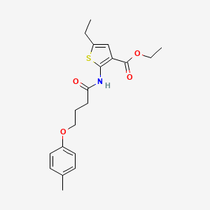 molecular formula C20H25NO4S B4824770 ethyl 5-ethyl-2-{[4-(4-methylphenoxy)butanoyl]amino}-3-thiophenecarboxylate 
