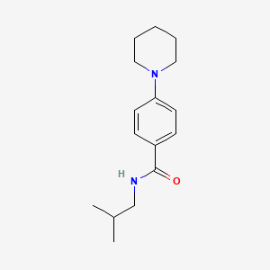 molecular formula C16H24N2O B4824843 N-isobutyl-4-(1-piperidinyl)benzamide 