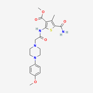molecular formula C21H26N4O5S B4824864 METHYL 5-CARBAMOYL-2-{2-[4-(4-METHOXYPHENYL)PIPERAZIN-1-YL]ACETAMIDO}-4-METHYLTHIOPHENE-3-CARBOXYLATE 